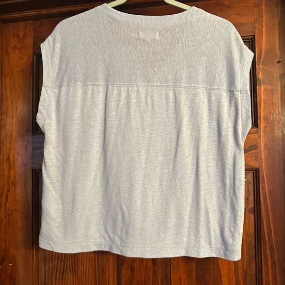 Light Blue V-Neck Women's Top by Madewell - Picture 3 of 5